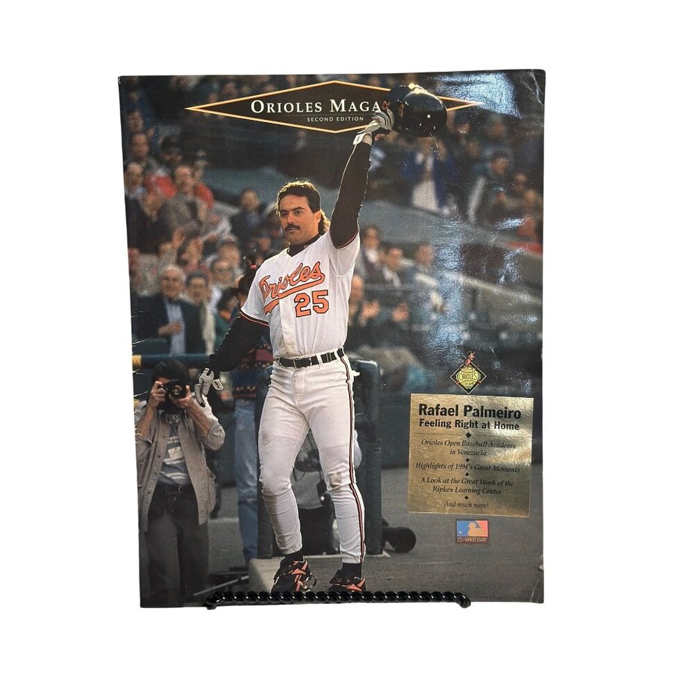 VTG 1994 Baltimore Orioles Game Day Magazine‎ | Rafael Palmeiro Cover Baseball